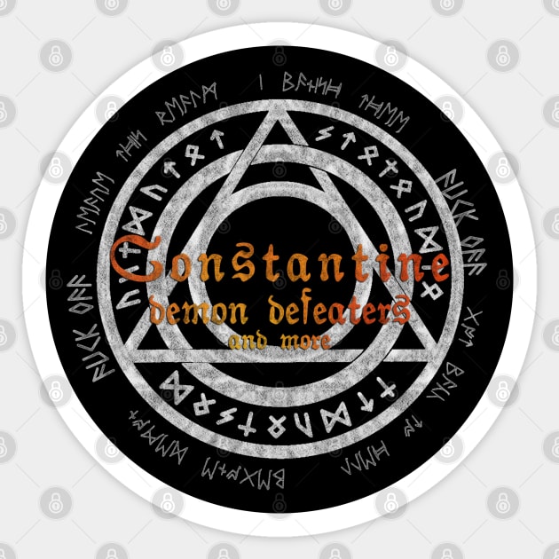 Constantine Demon Defeaters Sticker Sticker by starcitysirens